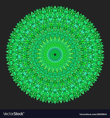 Floral mandala - abstract graphic design vector image