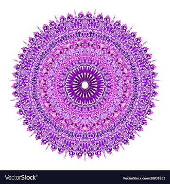 Floral mandala - abstract graphic design vector image