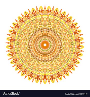 Floral mandala - abstract graphic design vector image