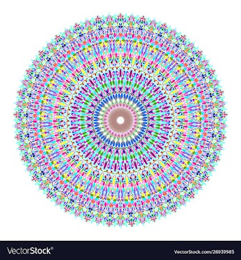 Floral mandala - abstract graphic design vector image