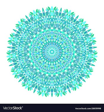 Floral mandala - abstract graphic design vector image