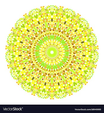 Floral mandala - abstract graphic design vector image
