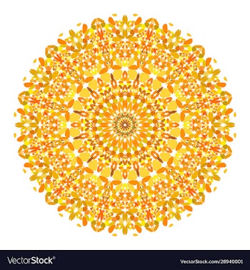 Floral mandala - abstract graphic design vector image
