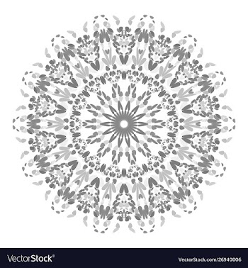 Floral mandala - abstract graphic design vector image