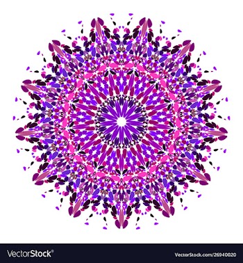 Floral mandala - abstract graphic design vector image