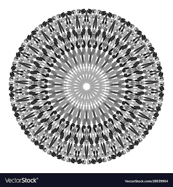 Floral mandala - graphic design vector image