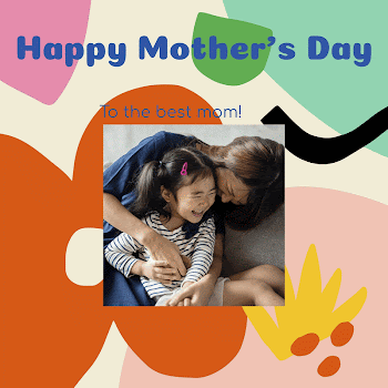 Floral memphis template, mother's day | Free Vector Template - rawpixel