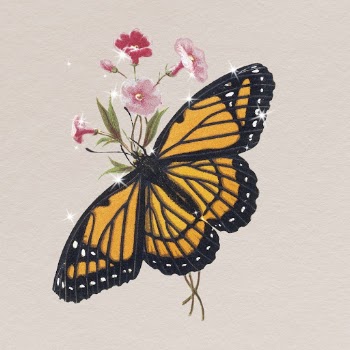 Floral Monarch butterfly clipart, aesthetic | Free Photo - rawpixel