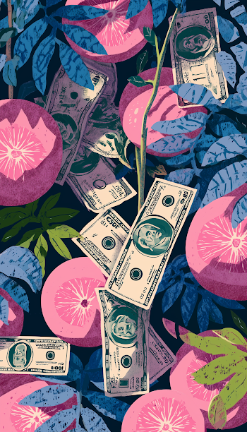 Floral Money Illustration