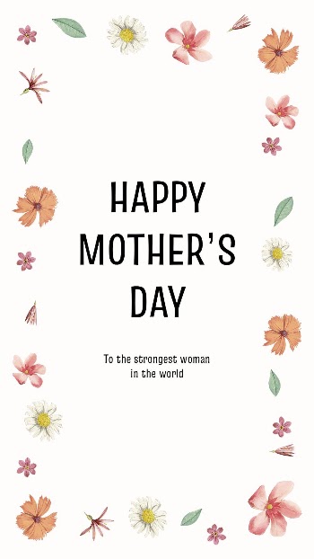 Floral mother's day template, Instagram | Free PSD Template - rawpixel