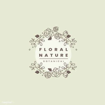 Floral nature badge design vector | Free stock vector - 523415