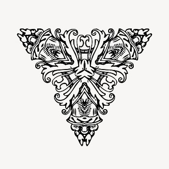 Floral ornament clipart, vintage hand | Free Vector - rawpixel