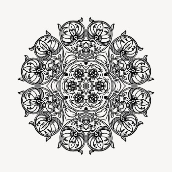 Floral ornament clipart, vintage hand | Free Vector - rawpixel