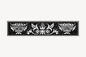 Floral ornament divider clipart, vintage | Free Vector - rawpixel