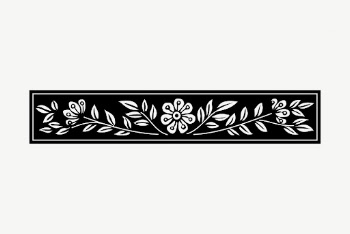 Floral ornament divider clipart, vintage | Free Vector - rawpixel