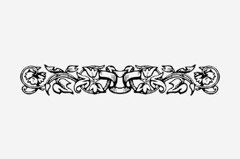 Floral ornament divider drawing, vintage | Free Photo - rawpixel