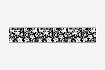 Floral ornament divider drawing, vintage | Free Photo - rawpixel