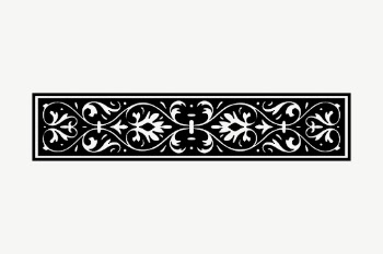 Floral ornament divider drawing, vintage | Free Photo - rawpixel