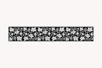 Floral ornament divider drawing, vintage | Free Vector - rawpixel