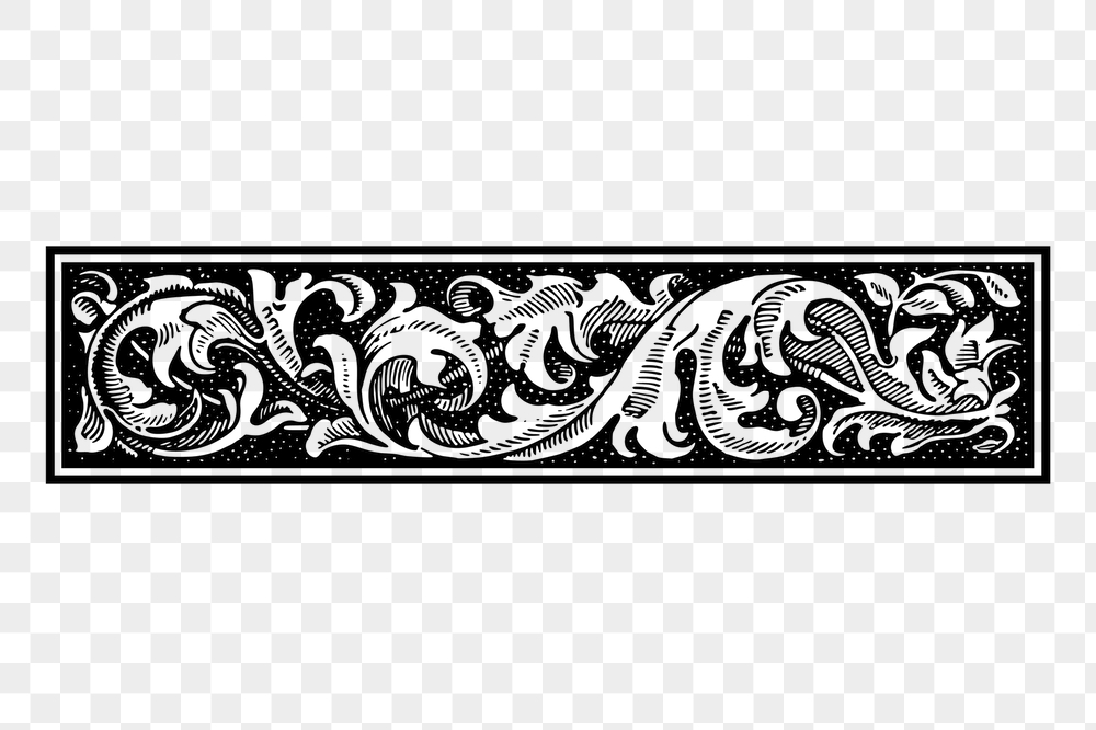 Floral ornament divider png sticker, | Free PNG - rawpixel