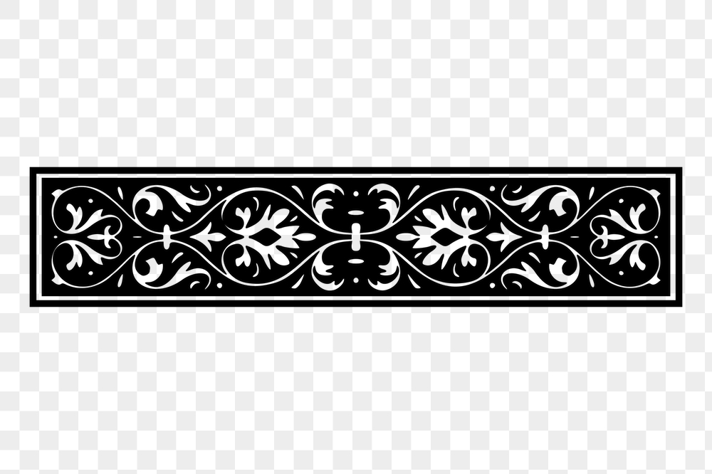 Floral ornament divider png sticker, | Free PNG - rawpixel
