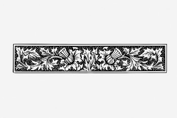 Floral ornament divider, vintage border | Free Photo - rawpixel