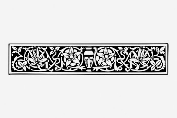 Floral ornament divider, vintage border | Free Photo - rawpixel