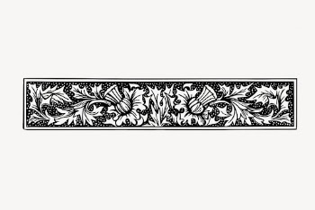 Floral ornament divider, vintage border | Free Vector - rawpixel