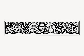 Floral ornament divider, vintage border | Free Vector - rawpixel