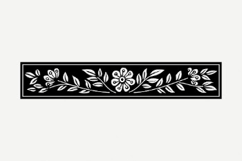 Floral ornament divider, vintage illustration | Free PSD - rawpixel