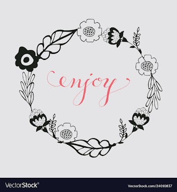 Floral ornament of leaves flowers swirls vector image