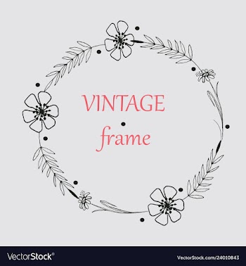 Floral ornament of leaves flowers swirls vector image