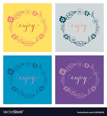 Floral ornament of leaves flowers swirls vector image