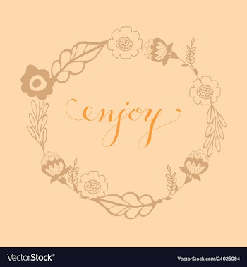 Floral ornament of leaves flowers swirls vector image