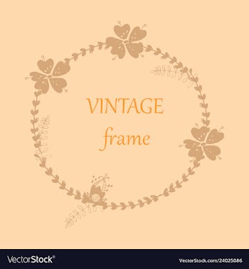 Floral ornament of leaves flowers swirls vector image