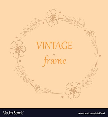 Floral ornament of leaves flowers swirls vector image
