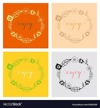 Floral ornament of leaves flowers swirls vector image