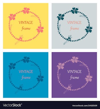Floral ornament of leaves flowers swirls vector image