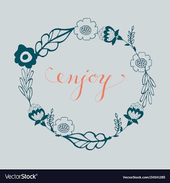 Floral ornament of leaves flowers swirls vector image