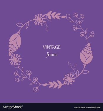 Floral ornament of leaves flowers swirls vector image