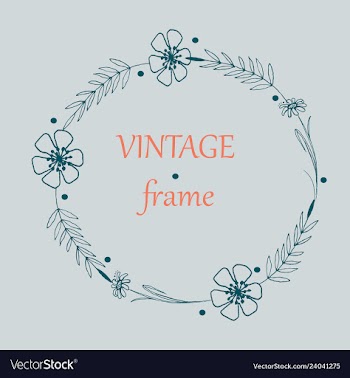 Floral ornament of leaves flowers swirls vector image
