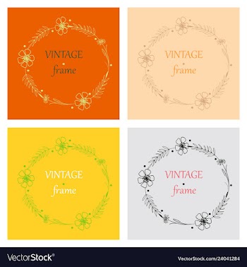 Floral ornament of leaves flowers swirls vector image
