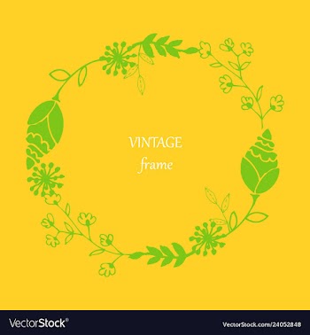 Floral ornament of leaves flowers swirls vector image