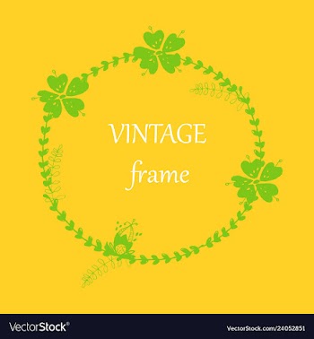 Floral ornament of leaves flowers swirls vector image