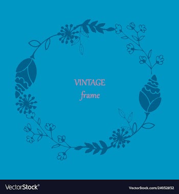Floral ornament of leaves flowers swirls vector image