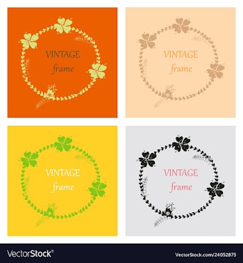 Floral ornament of leaves flowers swirls vector image