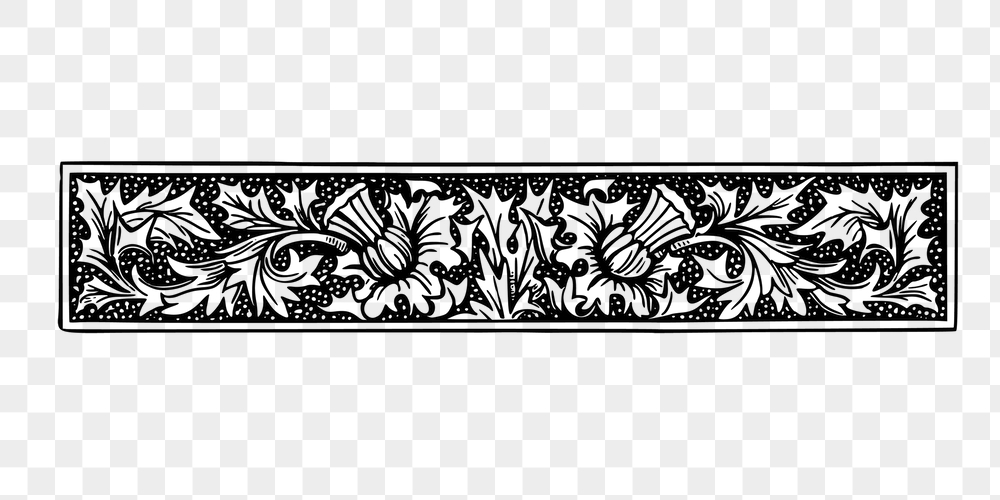Floral ornament png border sticker, | Free PNG - rawpixel