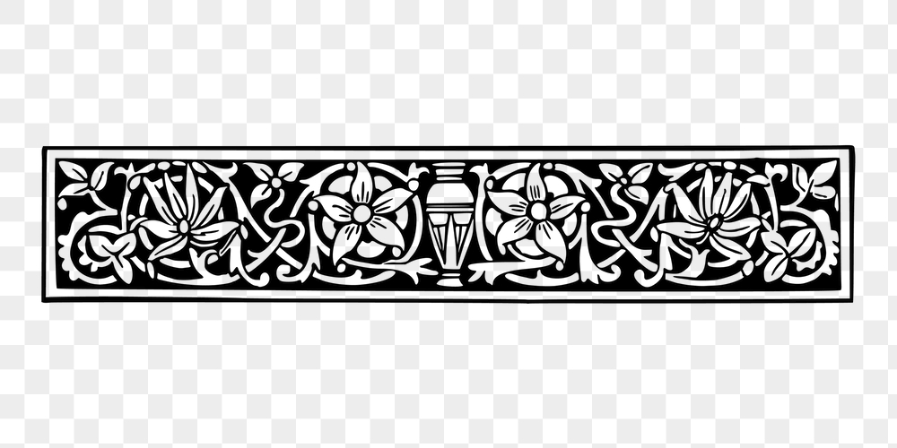 Floral ornament png divider sticker, | Free PNG - rawpixel