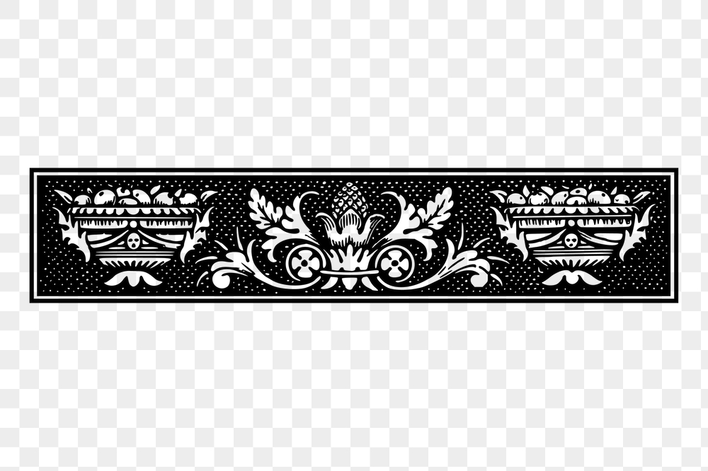 Floral ornament png divider, vintage | Free PNG - rawpixel