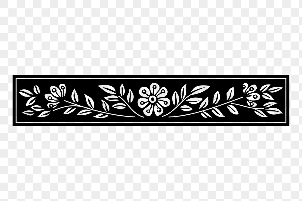 Floral ornament png divider, vintage | Free PNG - rawpixel